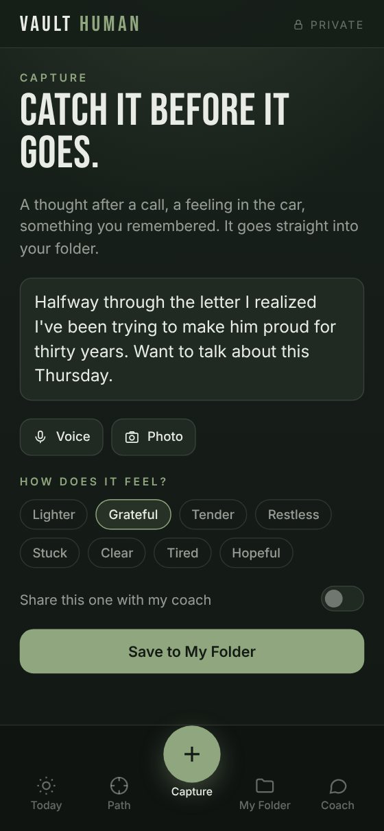 The Vault app capturing a thought