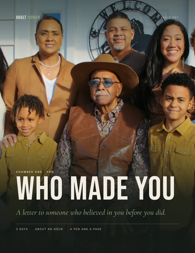 Cover of the Who Made You booklet